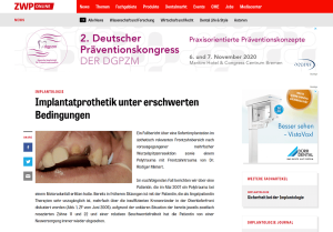 ZWP: Implantatprothetik unter erschwerten Bedingungen